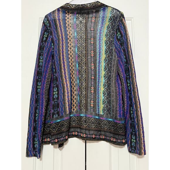 Chico's Boho Print Cardigan, Size 2 - Picture 2 of 4